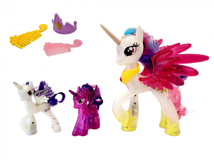 Set 3 figurine My Little Pony, cu accesorii, lumina si sunet [6]