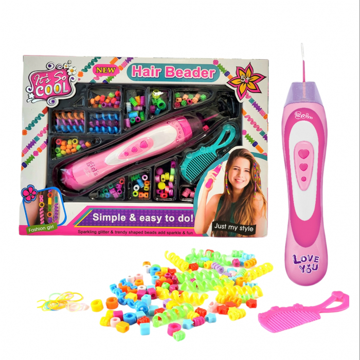 Set de aplicat margelute pentru par, b-kids, multicolor [2]