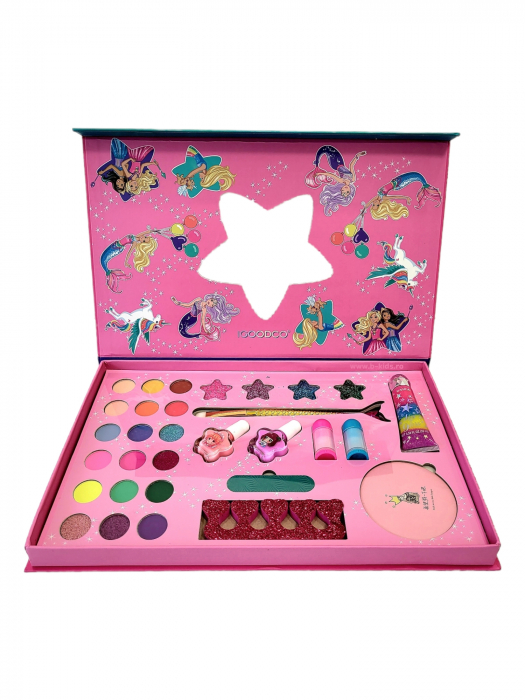 Trusa mare makeup, beauty B-kids girls, Igoodco, 29 in 1 , roz [1]