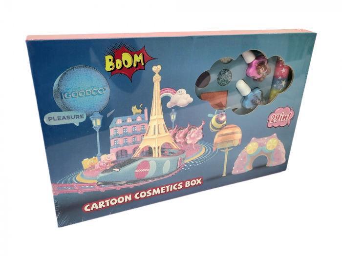 Trusa mare makeup, beauty B-kids girls, Igoodco, 29 in 1 , albastra [5]