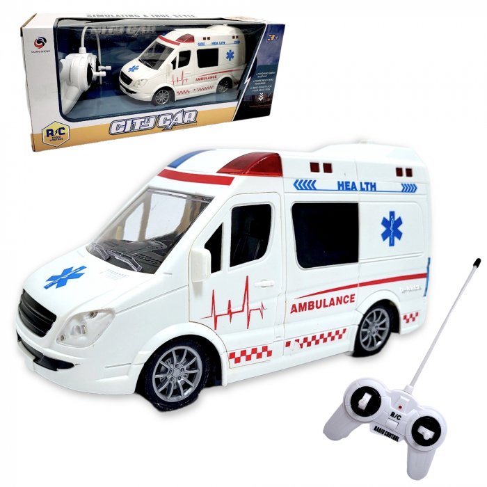 Ambulanta de jucarie cu telecomanda, sunete si lumina [1]