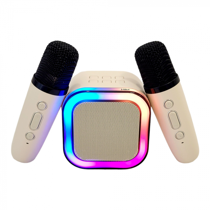 Boxa Karaoke wireless cu doua microfoane si acumulatori reincarcabili [2]