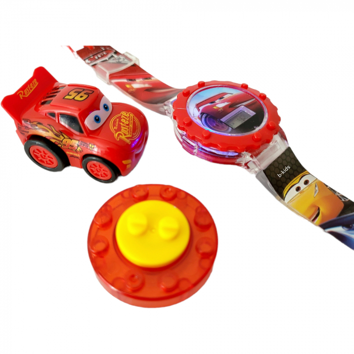 Ceas digital Cars cu sunete si lumini, masinuta este detasabila. [2]
