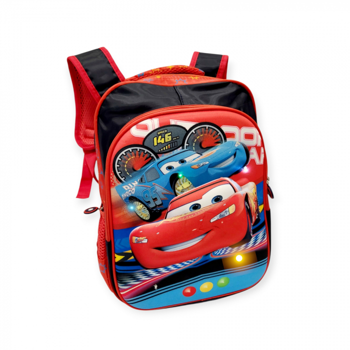 Ghiozdan pentru scoala, 37 cm, Cars, 3D cu lumini [2]