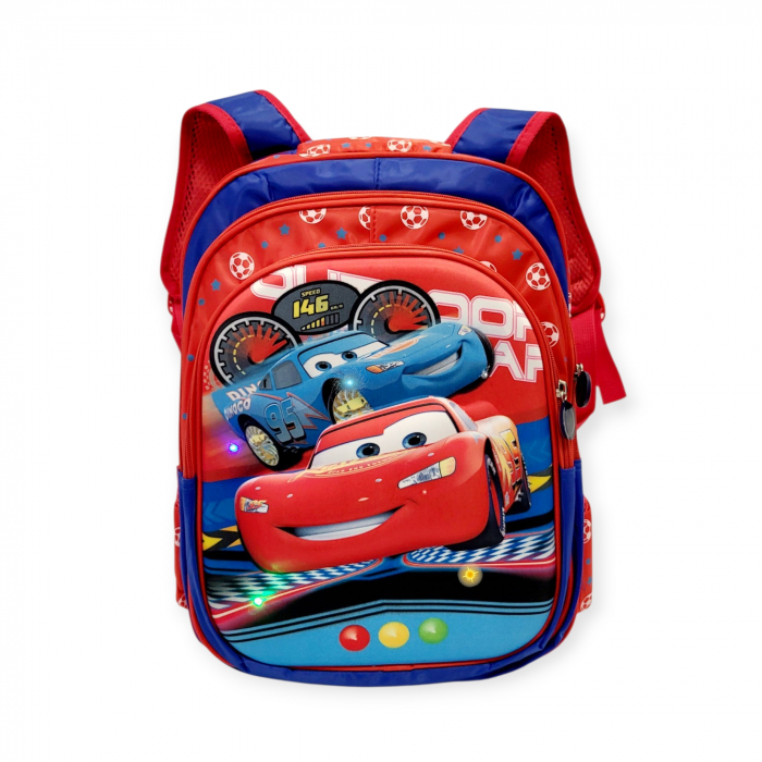 Ghiozdan pentru scoala, 40 cm, Cars, 3D cu lumini [2]