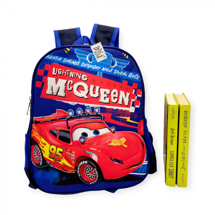 Ghiozdanel pentru gradinita, 33 cm, Cars, 3D, bleumarin [3]