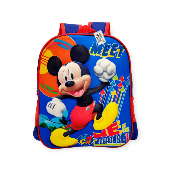 Ghiozdanel pentru gradinita, 33 cm, Mikey, 3D albastru cu rosu [1]