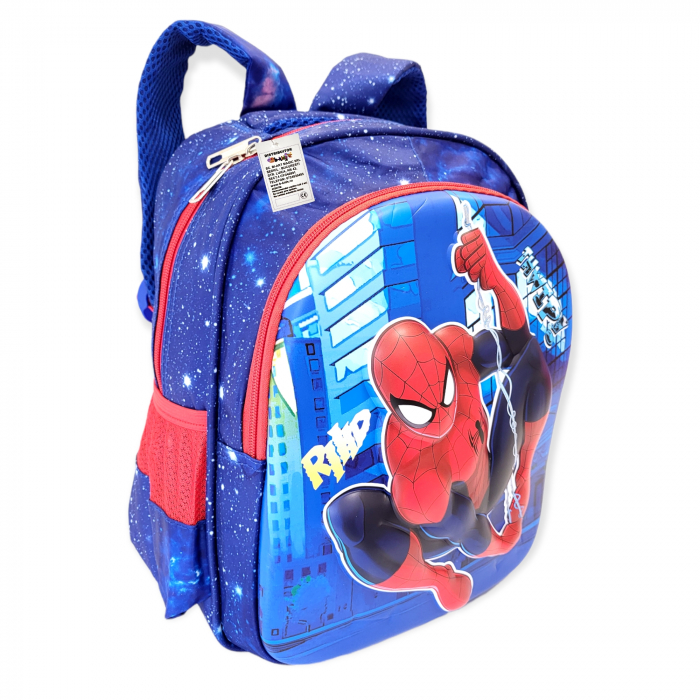 Ghiozdanel pentru gradinita, Spiderman, 3D, albastru deschis [2]