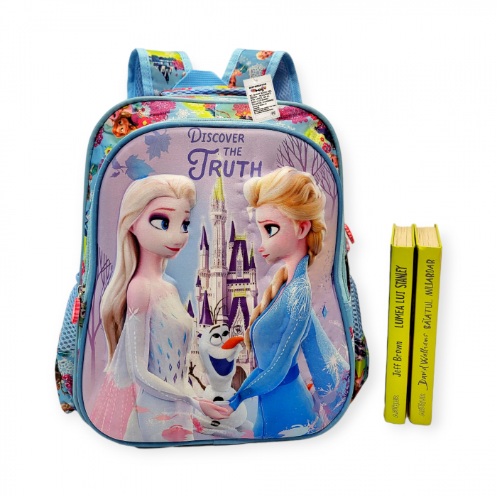 Ghiozdanel pentru scoala, 37 cm, Frozen, 3D - bleo. [3]