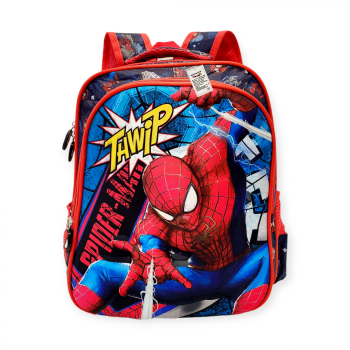 Ghiozdanel pentru scoala, 37 cm, Spiderman, 3D - cu rosu [1]