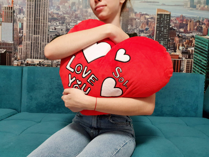 Inima de plus cu textul "Love You" [2]