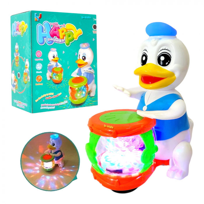 Jucarie bebe - Ratoiul Donald cu toba - Happy Drummer [1]