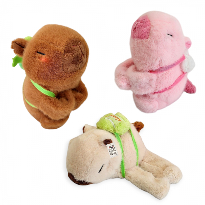 Jucarie de plus bratara - Model Capybara cu sunet si lumina, 16 cm [3]