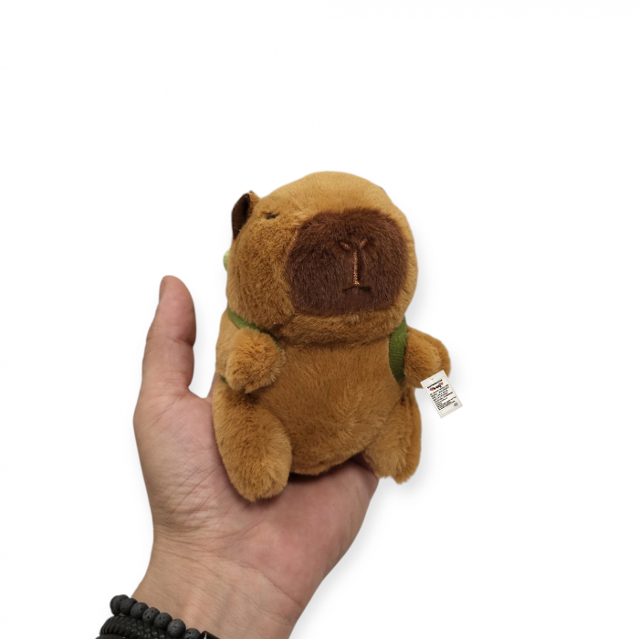 Jucarie de plus breloc Model Capybara, maro,  12 cm [10]