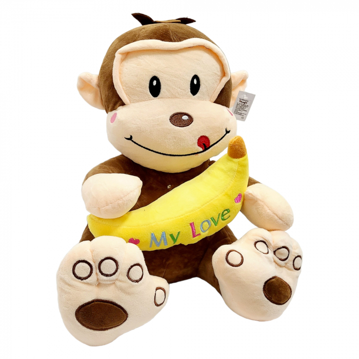 Jucarie de plus - maimutica cu banana "My Love", 50 cm [1]