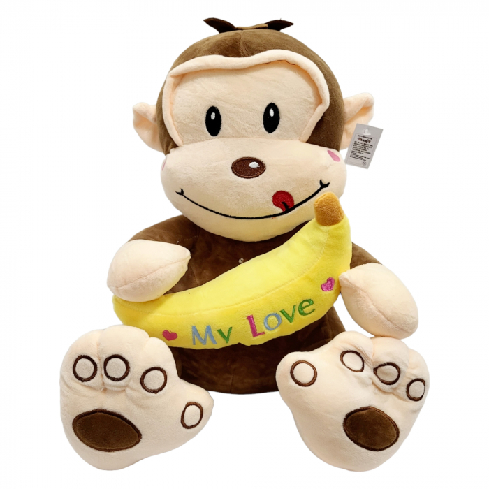 Jucarie de plus - maimutica cu banana "My Love", 50 cm [2]