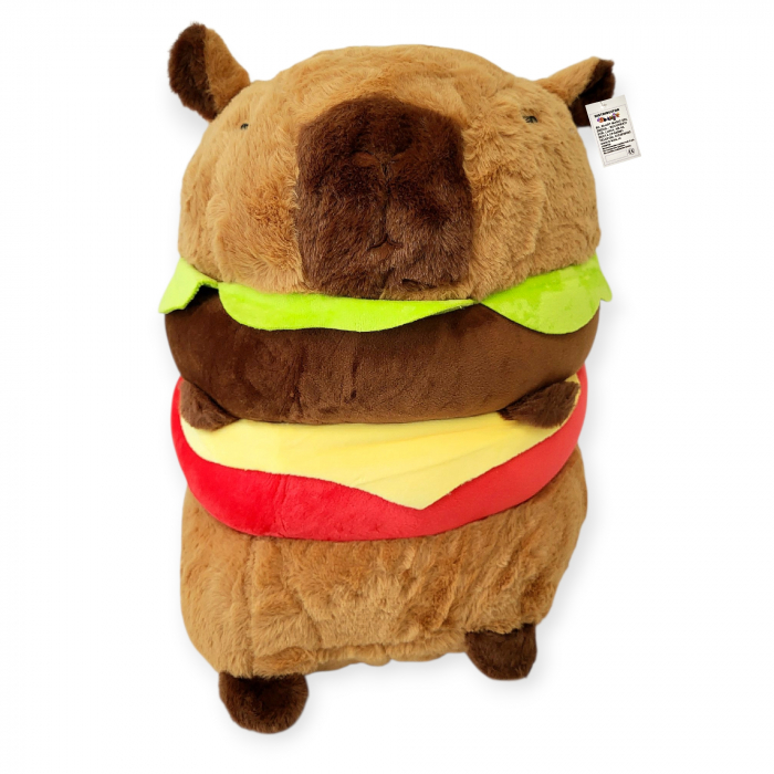 Jucarie de plus mare Model Capybara Hamburger, maro,  40 cm [2]