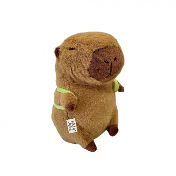 Jucarie de plus, Model Capybara cu rucsac țestoasă, maro,  25 cm [1]