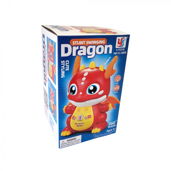 Jucarie draguta Dragon, lumineaza, merge, canta se rotește [4]
