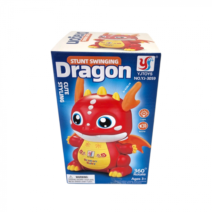 Jucarie draguta Dragon, lumineaza, merge, canta se rotește [2]