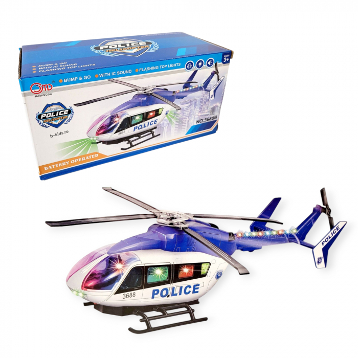 Jucarie Elicopter mare politie cu lumini si sunete, 35 cm [1]