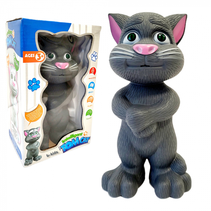 Jucarie interactiva Talking Tom Cat - Intelligent, motanul vorbaret, repeta tot ce aude [1]