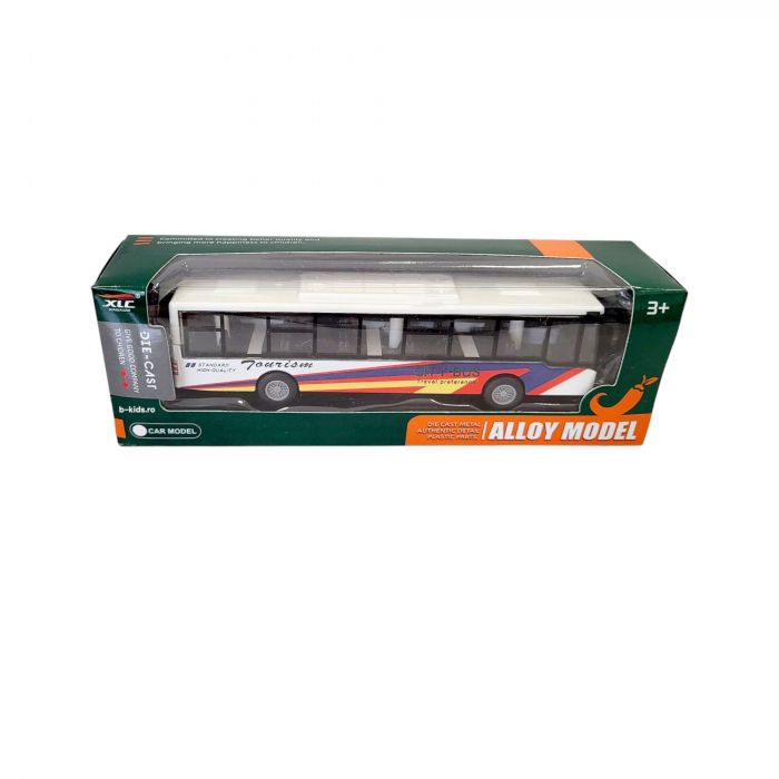 Jucarie masinuta autobuz din metal, 15 cm [6]