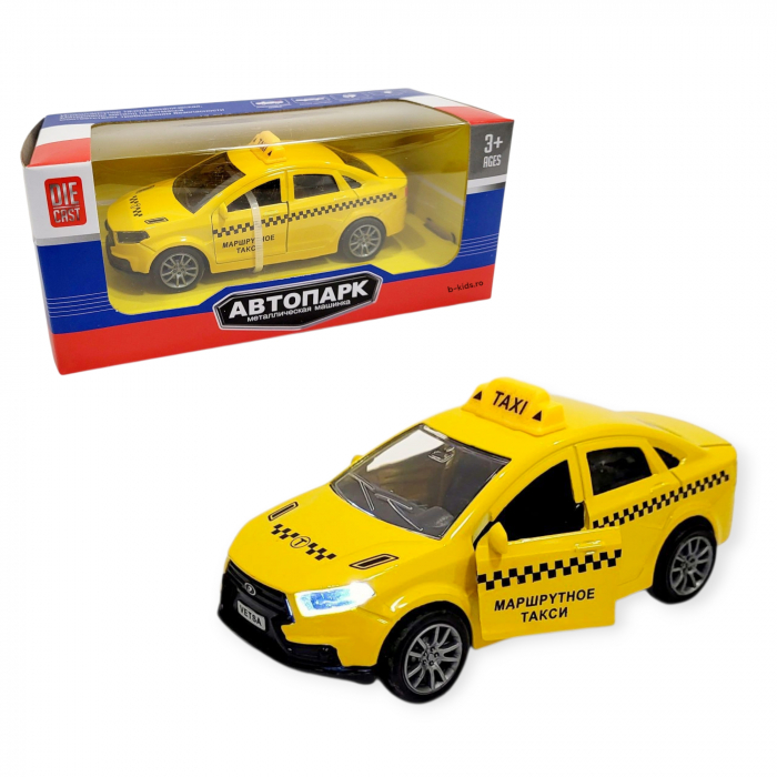 Jucarie masinuta Taxi modern din metal cu sunete si lumini [1]