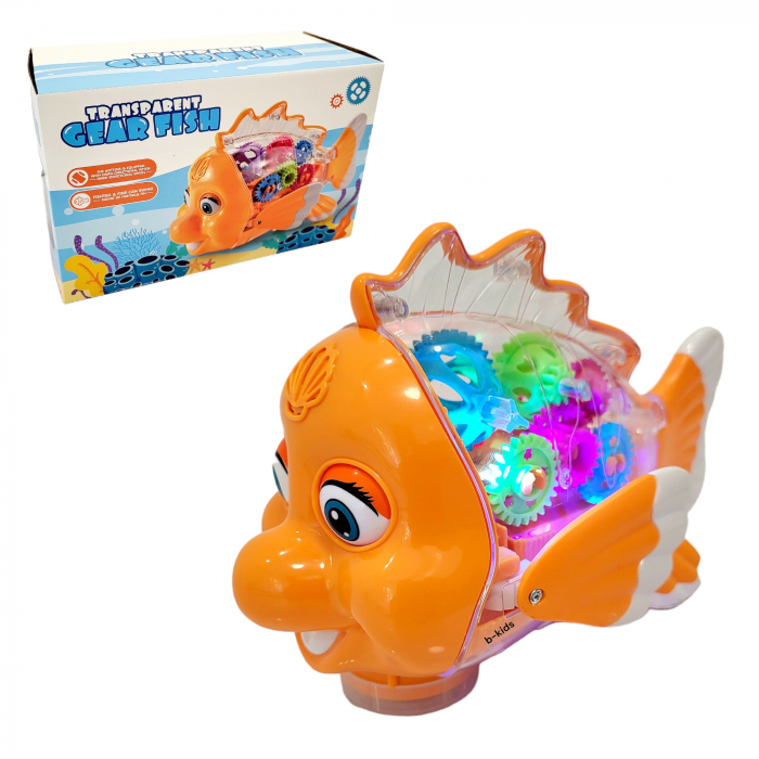 Jucarie Pestisor, Gear Fish, lumineaza, merge, canta. [1]