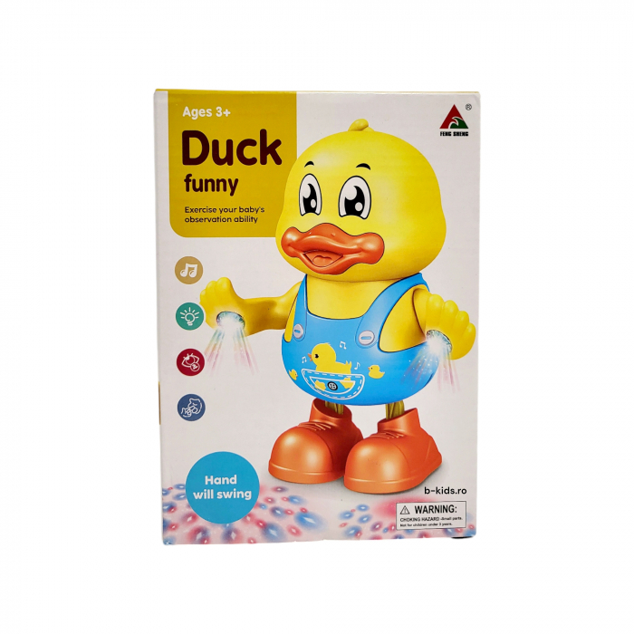 Jucarie Ratusca dansatoare cu lumini, Duck Funny [4]