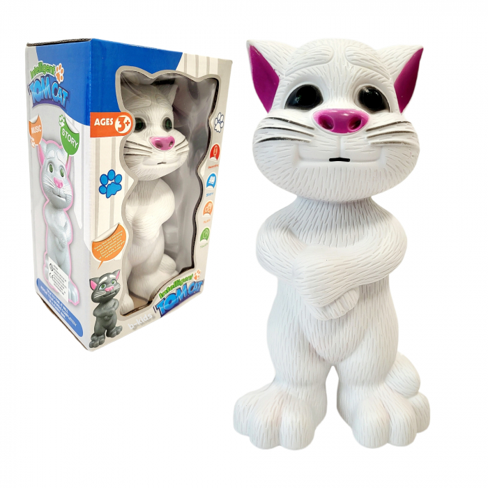 Jucarie interactiva Talking Angela, pisicuta vorbareta, repeta tot ce aude [1]