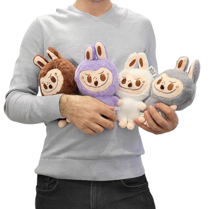 jucarie Labubu plus mic muzical si cu lumini, 28 cm [4]