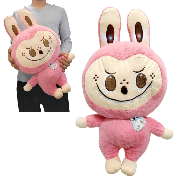 Jucarie Labubu plus muzical si cu lumini, mare, 60 cm [4]