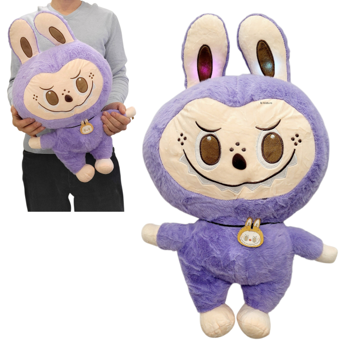 Jucarie Labubu plus muzical si cu lumini, mare, 60 cm [4]