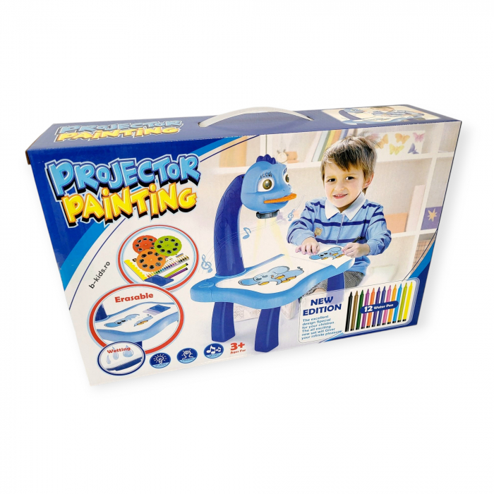 Masa desen educationala cu proiector, albastra [8]