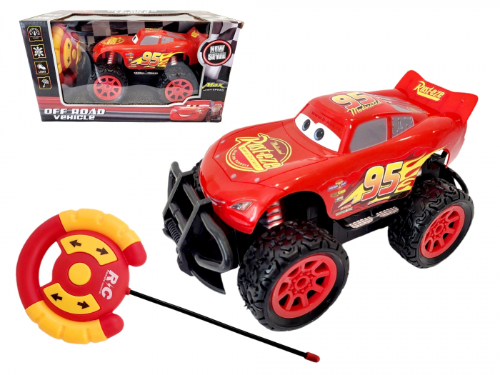 Masina de jucarie cu telecomanda, Fulger - McQueen, Off Road Vehicle, Cars, Rosie, B-Kids [3]