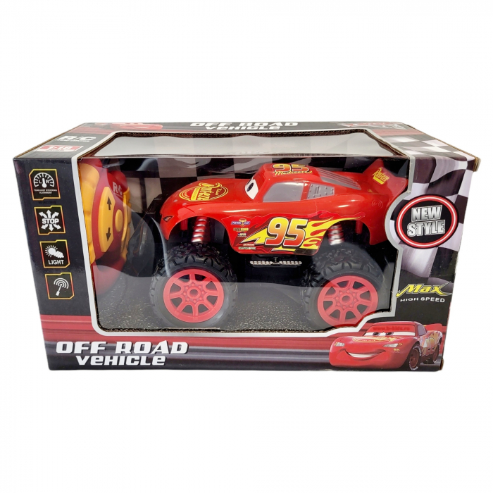 Masina de jucarie cu telecomanda, Fulger - McQueen, Off Road Vehicle, Cars, Rosie, B-Kids [6]