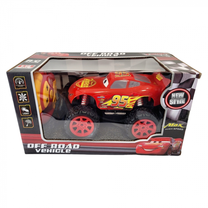 Masina de jucarie cu telecomanda, Fulger - McQueen, Off Road Vehicle, Cars, Rosie, B-Kids [2]