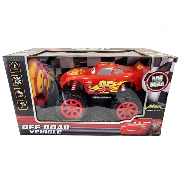 Masina de jucarie cu telecomanda, Fulger - McQueen, Off Road Vehicle, Cars, Rosie, B-Kids [4]