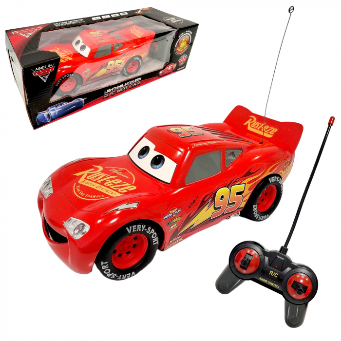 Masina mare de jucarie cu telecomanda, Fulger - McQueen, Hot Car , Cars, Rosie [4]