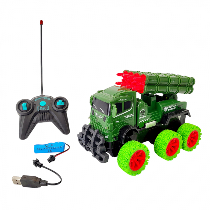 Masinuta armata cu telecomanda si acumulator, Military Truck [3]