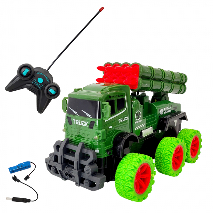 Masinuta armata cu telecomanda si acumulator, Military Truck [4]