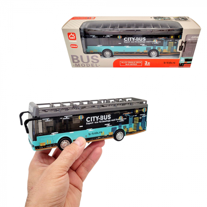 Mașinuță Autobuz Metal – Cu Sunete, Lumină și Uși Care Se Deschid [2]