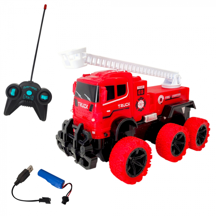 Masinuta de pompier, cu telecomanda si acumulator. Fire Enegine [1]