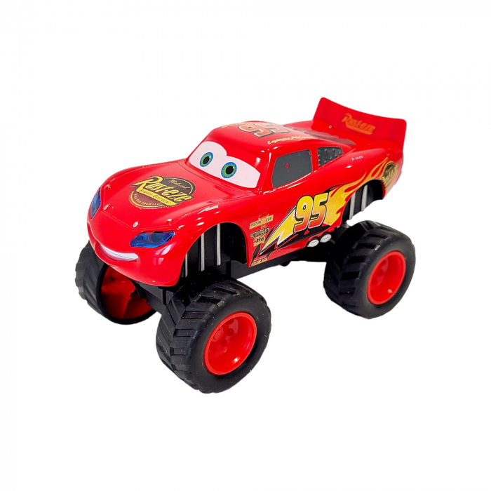 Masinuta metalica - McQueen, Cars, cu sunete si lumini, jeep, rosie [5]