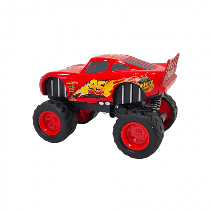 Masinuta metalica - McQueen, Cars, cu sunete si lumini, jeep, rosie [8]