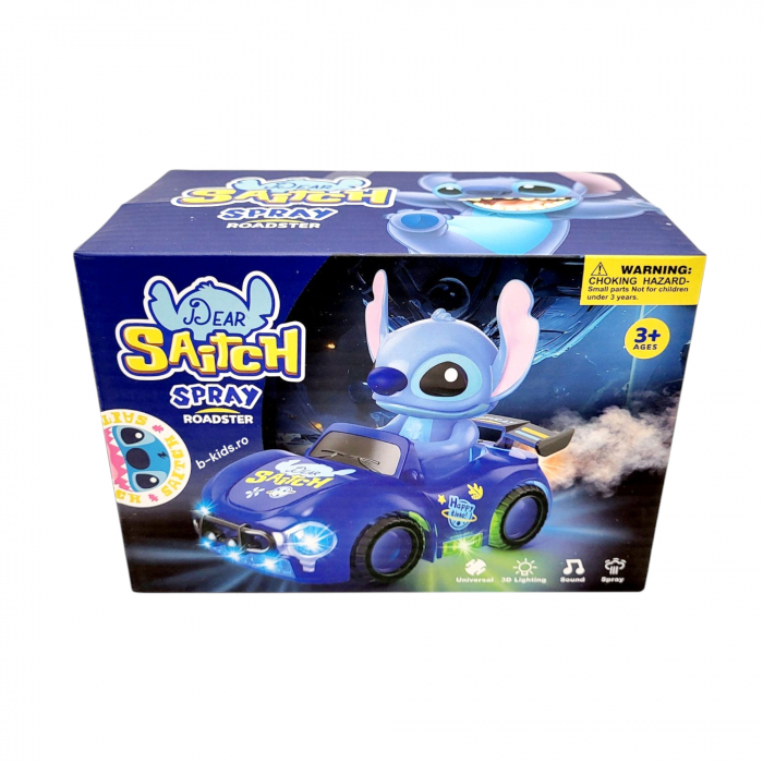 Masinuta Stitch care scoate fum cu sunete si lumimi [2]