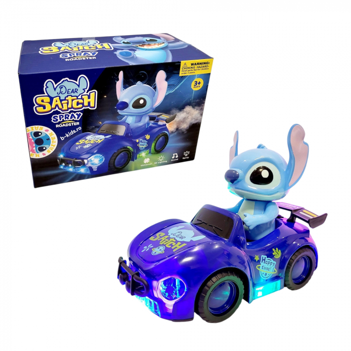 Masinuta Stitch care scoate fum cu sunete si lumimi [1]