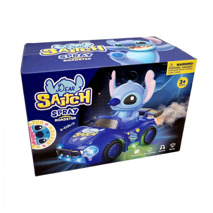 Masinuta Stitch care scoate fum cu sunete si lumimi [3]