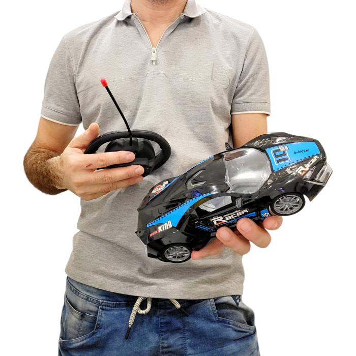 Masinuta telecomanda tip volan cu senzor, pedale, semafor, Rivalry [2]